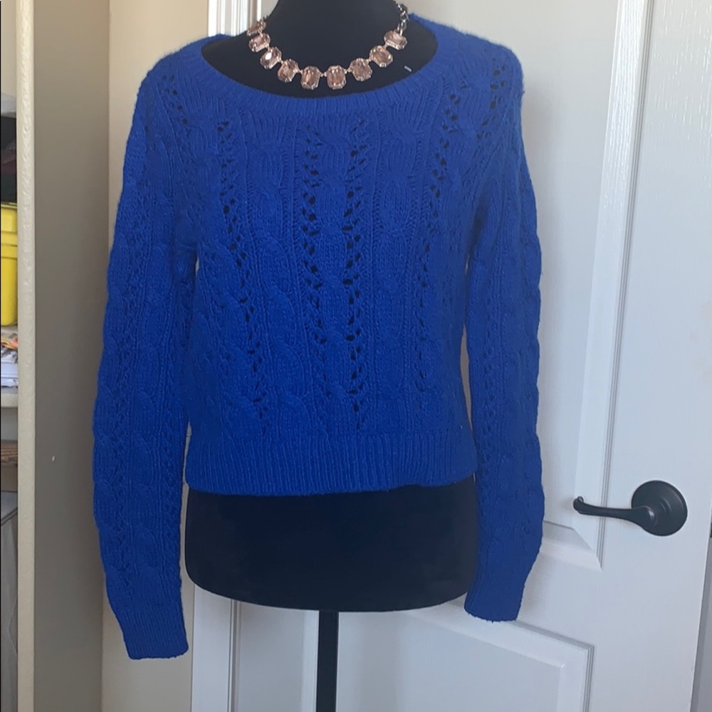 Hollister royal blue sweater in used condition